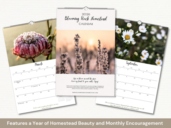 2026 Blooming Rock Homestead Calendar